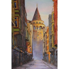 PixArt Galata Kulesi Tablo 40 x 60 Elmas Mozaik Tablo