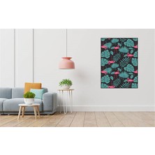 PixArt Flamingo Yaprak Desen 40 x 60 Elmas Mozaik Tablo