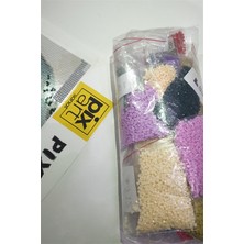 PixArt Flamingo Yaprak Desen 40 x 60 Elmas Mozaik Tablo