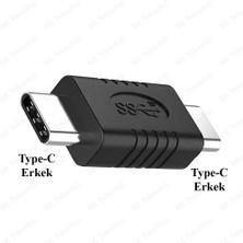 USB 3.1 Type-C Erkek To USB 3.1 Type-C Erkek Uzatma Adaptörü