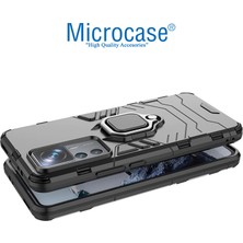 Microcase Xiaomi 12T / 12T Pro / K50 Ultra Batman Serisi Yüzük Standlı Armor Kılıf - Siyah AL3349