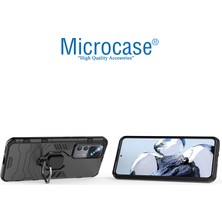 Microcase Xiaomi 12T / 12T Pro / K50 Ultra Batman Serisi Yüzük Standlı Armor Kılıf - Siyah AL3349