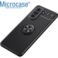 Microcase Huawei Nova 10 Pro Focus Serisi Yüzük Standlı Silikon Kılıf - Siyah AL3363