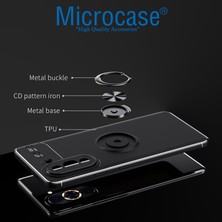 Microcase Huawei Nova 10 Pro Focus Serisi Yüzük Standlı Silikon Kılıf - Siyah AL3363