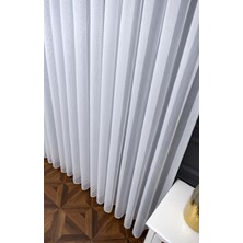 Evdepo Home Taç Bambu Ekru Ekstraforlu Pilesiz Tül Perde Tek Kanat - Ekru 100 x 200 cm