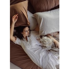 The Mia Cotta Wood Smooke Tek Kşl Lastikli Çarşaf 200X100