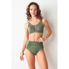 No Gossip Bardot Yüksek Bel Bikini Tek Alt Hakı 239205