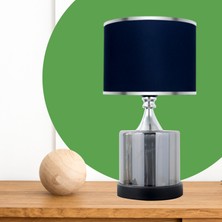 Minimal Lambent Füme Siyah Cam Abajur