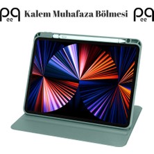 Peeq Apple iPad Air 10.9 2020 (4.nesil) Kılıf  Termik Kalem Bölmeli Dönebilen Standlı Kılıf