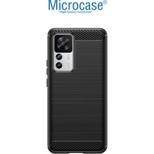 Microcase Xiaomi 12T / 12T Pro Brushed Carbon Fiber Silikon Kılıf - Siyah AL3332