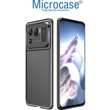 Microcase Xiaomi Mi 11 Ultra Maxy Serisi Carbon Fiber Silikon Kılıf - Siyah AL3413