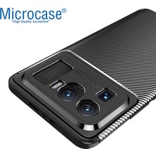 Microcase Xiaomi Mi 11 Ultra Maxy Serisi Carbon Fiber Silikon Kılıf - Siyah AL3413