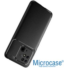 Microcase Xiaomi Poco C40 /xiaomi Redmi 10C Maxy Serisi Carbon Fiber Silikon Kılıf - Siyah AL3413