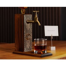 Bk Gift Kişiye Özel Kabartma Isimli Musluklu Ahşap Içki Standı, Viski Çeşmesi, Doğum Günü Hediyesi, Ev Hediyesi, Içecek Dispenseri-43