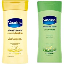 Vaseline Aloe Vera 200ML+ Temel Onarım Derinlemesine Bakım 200ML Vazelin 2li Set