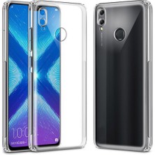 Kzy Huawei P20 Lite ile Uyumlu Kapak Kamera Korumalı Tıpalı Silikon Şeffaf Kılıf