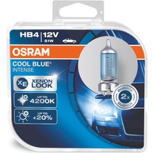 Osram 9006 HB4 Cool Blue Intense 4200K Beyaz Işık (Takım -2ADET)