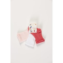 Forwena Baby Socks 3'lü Paket Bebek Renkli Pamuklu Lastiksiz Dikişsiz Soket Çorap