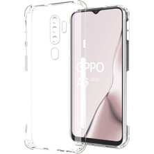 Prolysus Oppo A5 2020 Kamera Korumalı Şeffaf Yumuşak Silikon Kılıf