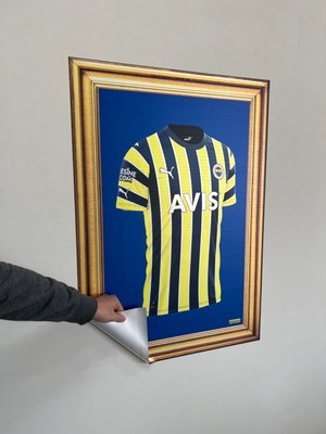 Fenerbahçe Odyak Statıkıum Fenerbahçe Forma Statik Kağıt Tablo 58*83 Cm.pratik Statik Kağıt Yapışkansız Tutunabilir Fb Lisanslı Orijinal