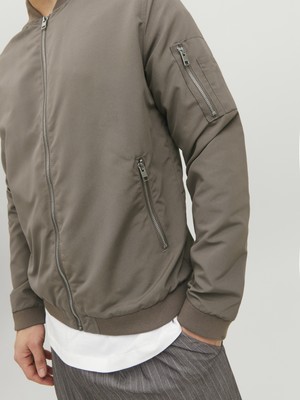 Jack & Jones Düz Renk Bomber Ceket-12165203