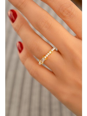 Sacce Scarves&Accessories İncili Eklem Yüzüğü İnce Yüzük