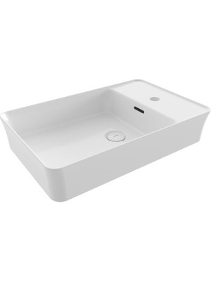 Bocchı Bocchi Sottile Slim Line Tezgah Üstü Lavabo 60 cm Beyaz - 1479-001-0126