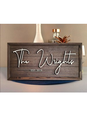 Bk Gift Özel Yapım Isimli Kabartma Figür Temalı Meşe Ağacı Ahşap Tablo, Rustik Ev Dekorasyonu, Duvar Dekoru, Ev Hediyesi-7