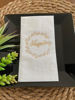 Kidspartim Gold Yaldızlı Kraft Hoşgeldiniz Peçete