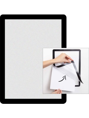 Direkt-Al Yapışkanlı Mıknatıslı Çerçeve Duyuru Panosu 2'Li A4