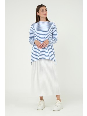 HE-QA Piliseli Etek Beyaz