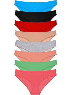 Royaleks 8 adet Süper Eko Set Likralı Kadın Slip Külot Set 4