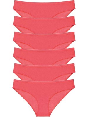Royaleks 6 adet Süper Eko Set Likralı Kadın Slip Külot Fuşya