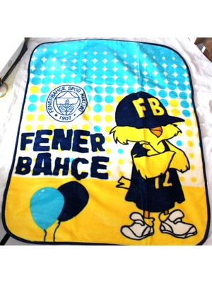 Merinos Fenerbahçe Lisanslı Orijinal Balon-Kanarya Figürlü Fb Bebek Battaniyesi 100X120 cm