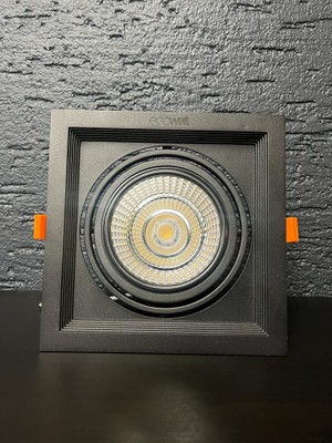 TekwaT Sıva Altı AR111 Cob Led 35 W Armatür Siyah Tekli Kasa