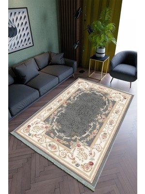 10 Post Online Salon Halısı Modern Lacivert Krem Yolluk Kaymaz Yuvarlak Oval Kesme Ince Yıkanabilir Halı