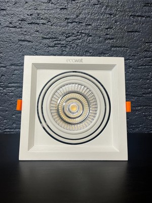 TekwaT Sıva Altı AR111 Cob Led 25 W Armatür Beyaz Tekli Kasa
