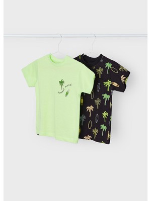Mayoral Erkek Çocuk 2'li Kısa Kol T-Shirt Yeşil 3018