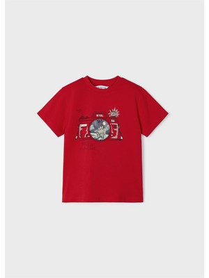 Mayoral Erkek Çocuk Üç Boyut Baskılı Tshirt