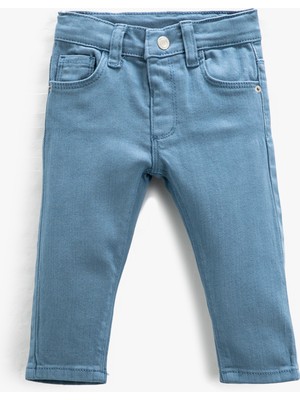 Koton Kot Pantolon Slim Fit Cepli Pamuklu Beli Ayarlanabilir Lastikli