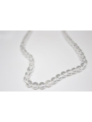 Yaşam Tohumu Kristal Kuvars Taşı Yarım Dizi 6mm (18CM Uzunluğundadır)