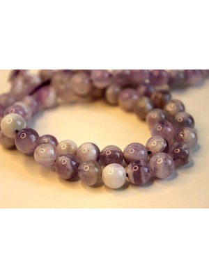 Yaşam Tohumu Ametist Taşı Yarım Dizi 5-6mm (18CM Uzunluğundadır)