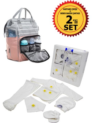 Cucul Yenidoğan 5'li Hastane Çıkışı + Anne Bebek Bakım Çantası