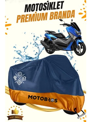 Motobros Motosiklet Brandası Yamaha Nmax 125 Motor Brandası Motor Örtüsü Su Geçirmez Paraşüt Kumaş UV Korumalı Premium