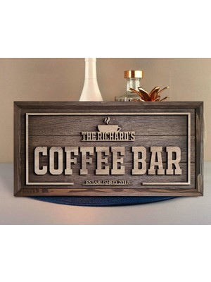 Bk Gift Özel Yapım Kabartma Figür Temalı Meşe Ağacı Ahşap Bar Tablosu, Ev Dekorasyonu, Duvar Dekoru, Bar Tablo-10