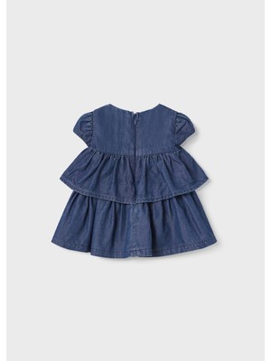 Mayoral 1825 Kız Bebek Sürdürülebilir Pamuklu Denim Elbise
