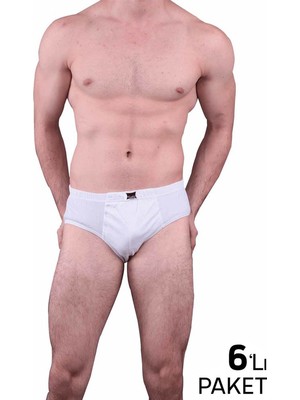 Serçe Shop Tutku Erkek Kom Slip Külot 6 Lı 109 | Beyaz