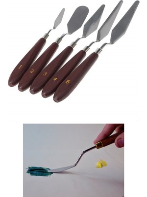 Hannah Metal Spatula Set 5'li Palette Knıves
