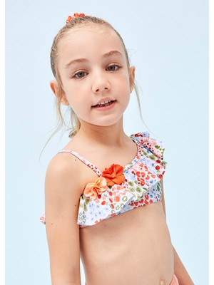 Mayoral Kız Çocuk Desenli Bikini Turuncu 3788