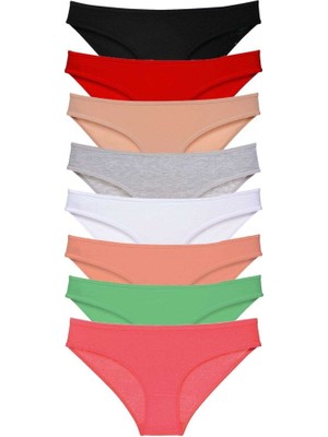 Royaleks 8 adet Süper Eko Set Likralı Kadın Slip Külot Set 1